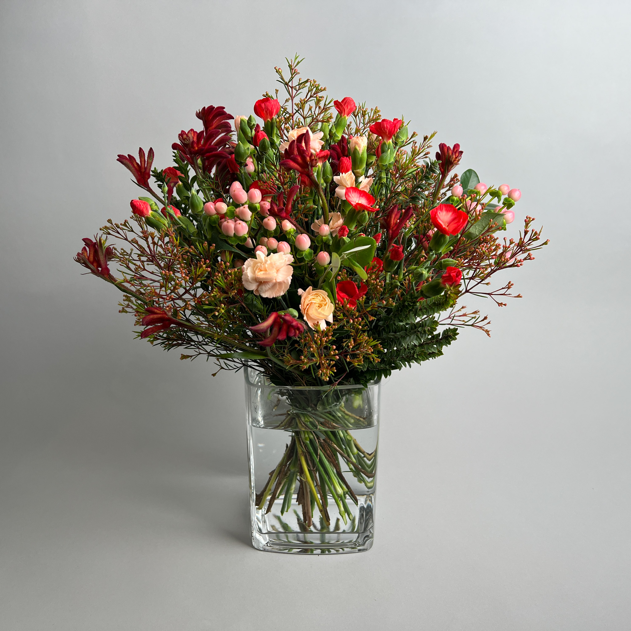 Saisonaler Strauss orange/rot/lachs