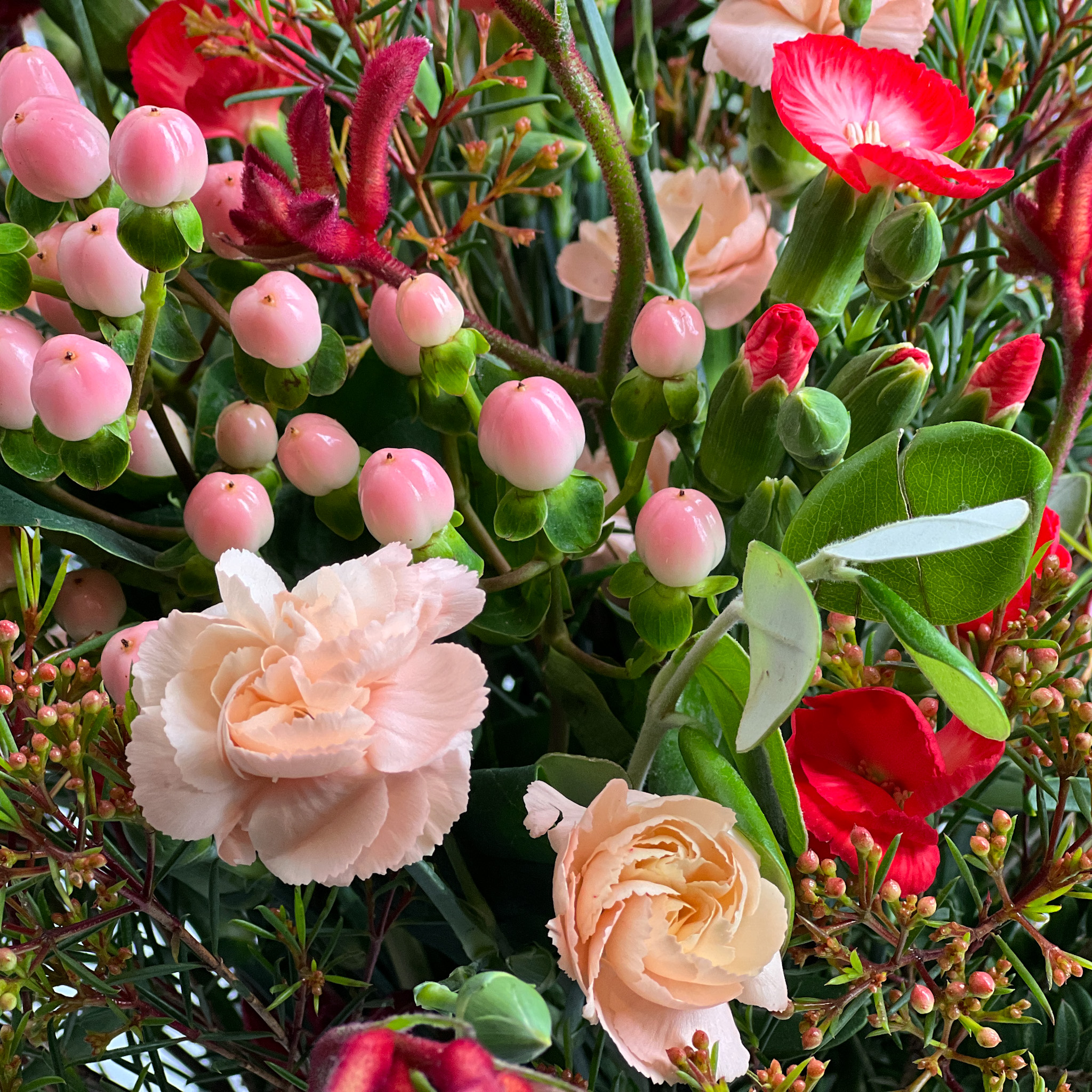 Saisonaler Strauss orange/rot/lachs - Image 2