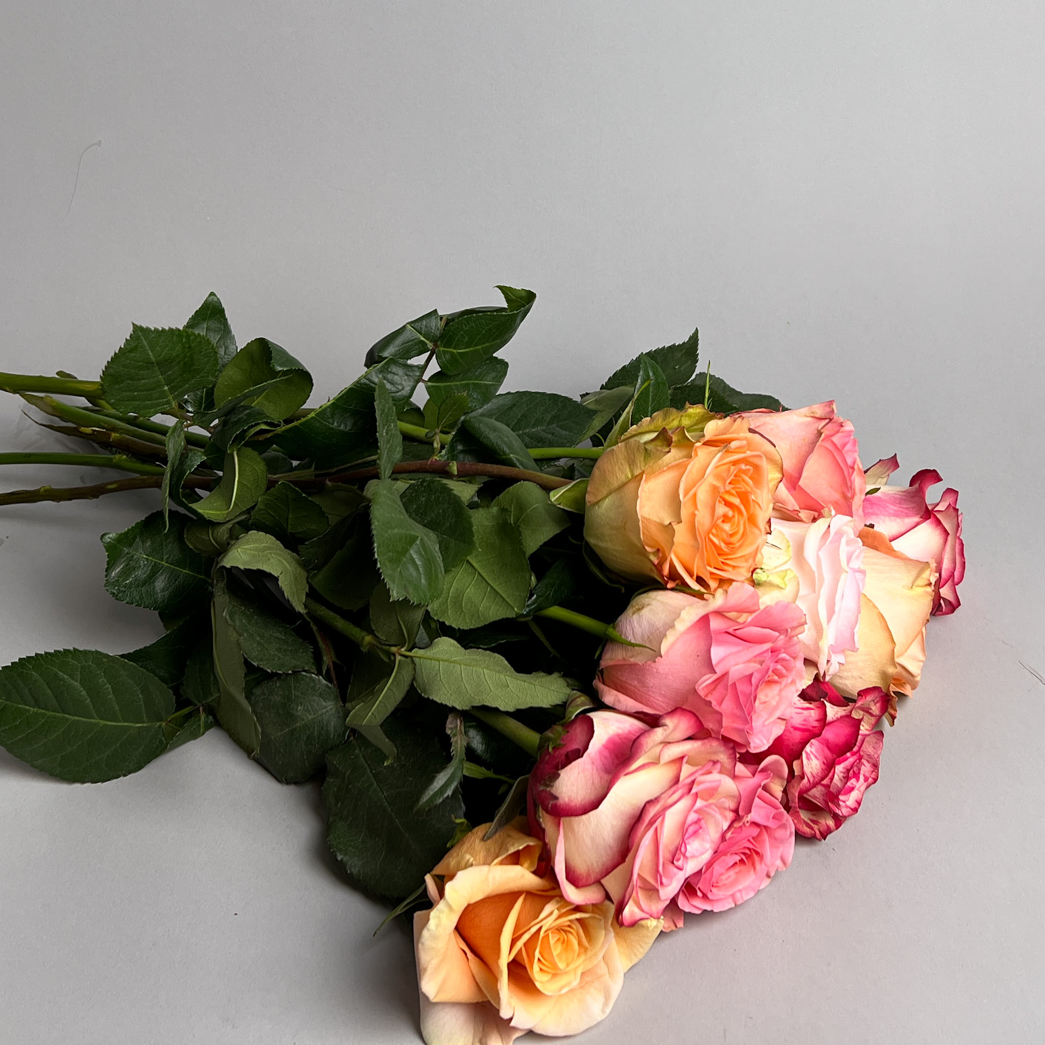 Bouquet of different colored roses