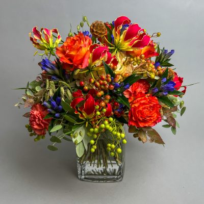 Monthly bouquet july orange
