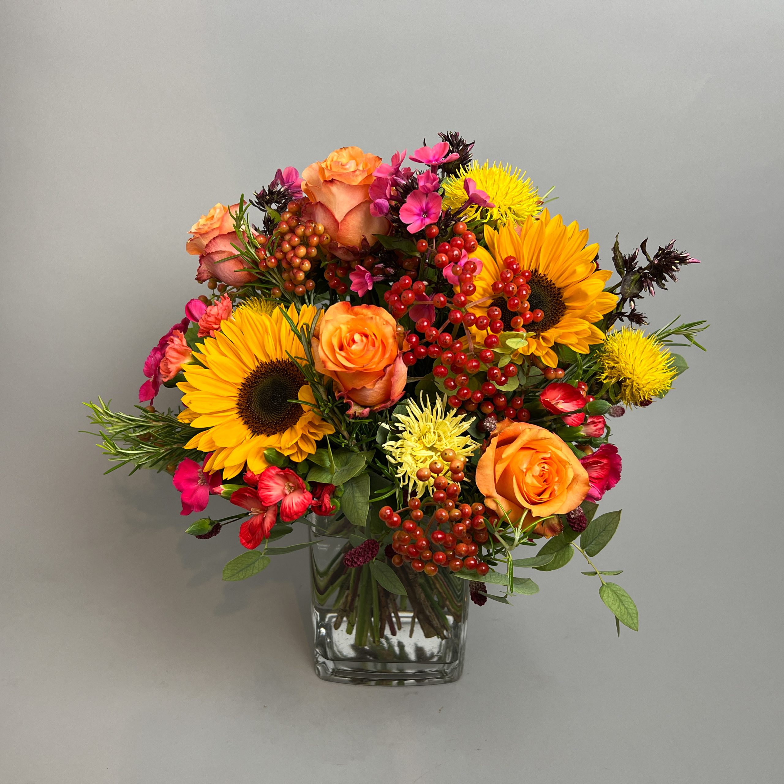 Sommerstrauss mit Sonnenblumen